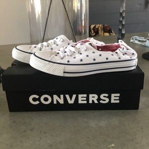 New Converse All Star slip on blue stars size 8 women’s
